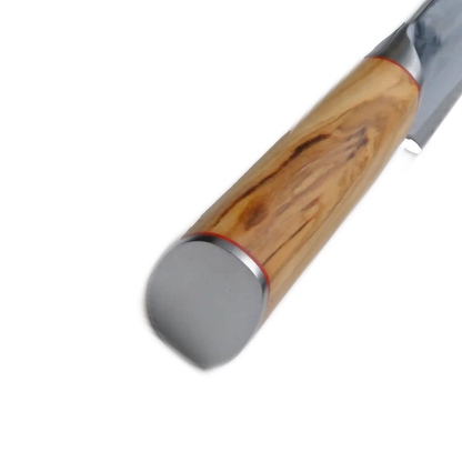 MIA Z | BROTMESSER 20,3 cm Damast AUS10 Stahl 67 Lagen / Olivenholzgriff