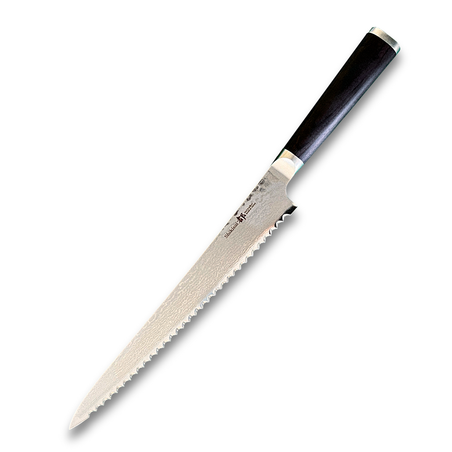Miyako SUS 240mm Brotschneidemesser | 33-Lagen Damaststahlklinge – Hergestellt in Japan