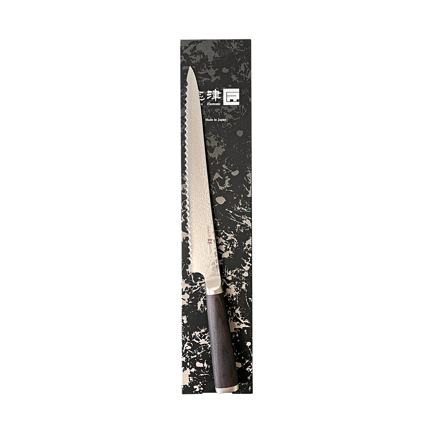 Miyako SUS 240mm Brotschneidemesser | 33-Lagen Damaststahlklinge – Hergestellt in Japan