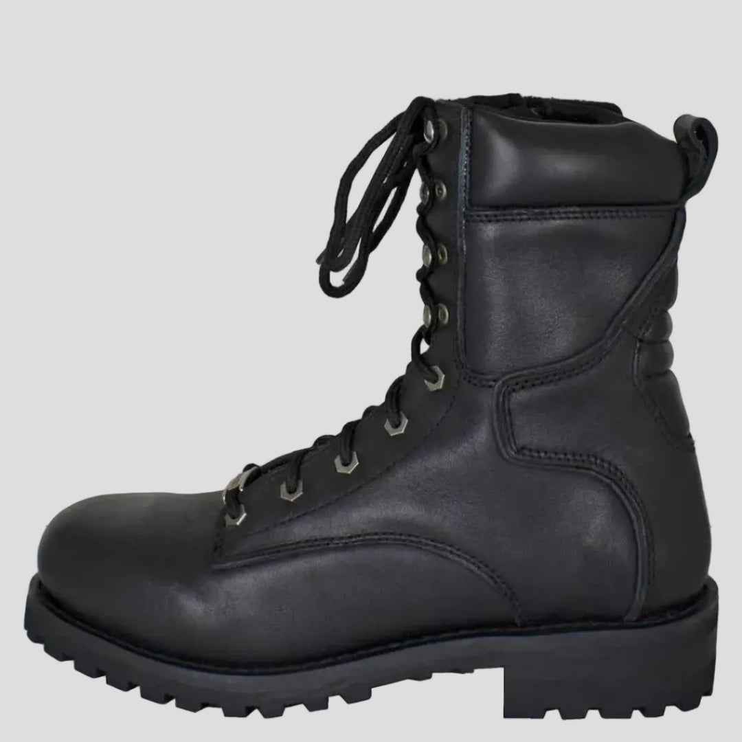Open Road Men's 8" Quilted Motorcycle Boots