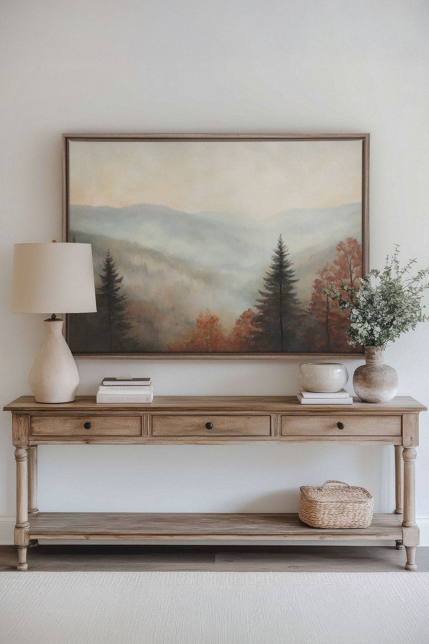 BERGMORGEN, Werk auf gespannter Leinwand