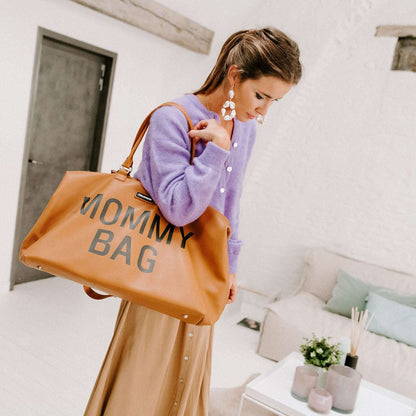 Vintage Leder-Look Braune Wickeltasche