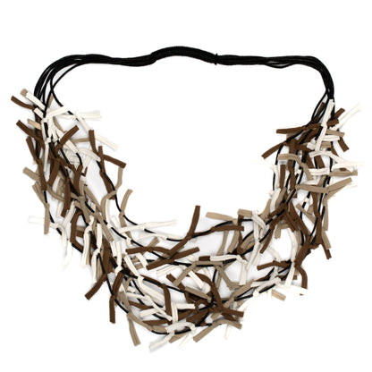 Multi Strand Fabric Necklace