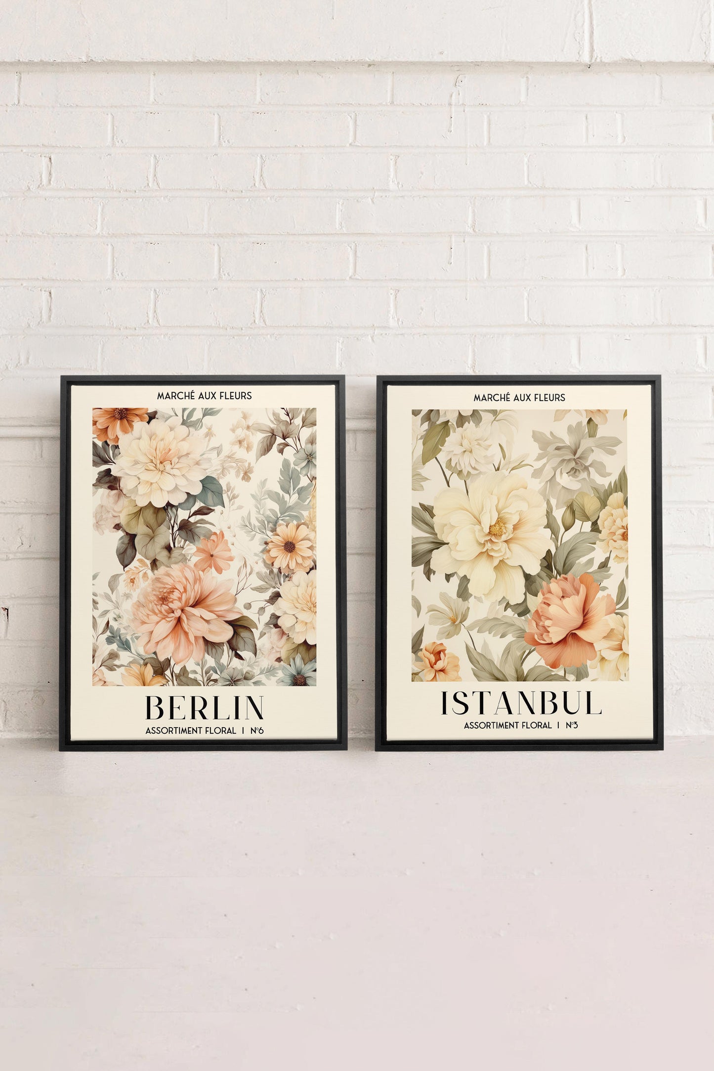 DUO FLORALES SORTIMENT (2 Werke auf gespannter Leinwand)