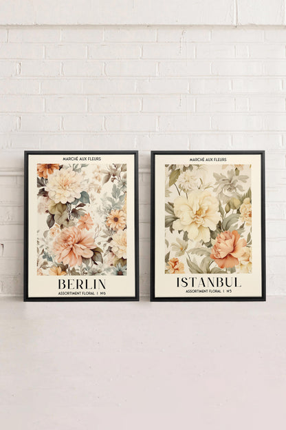 DUO FLORALES SORTIMENT (2 Werke auf gespannter Leinwand)