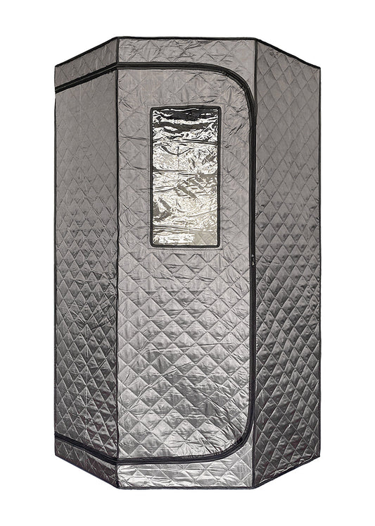 Blisspod | Portable | Personal Full Body 60 Min Rapid Steam Sauna | Pentagonal | Grey | Powerful 1600 Watts | 3.6L Stronger Steamer | 90X90X190cm