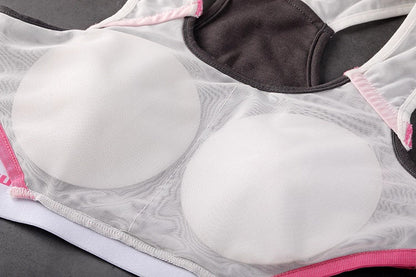 Anime Style Boxing Running Sexy Sports Activewear Set Hollow Tank Top with Shorts