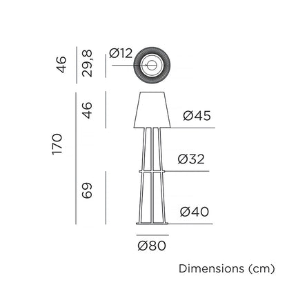 Okinawa<br> Solar-charged Floor Lamp