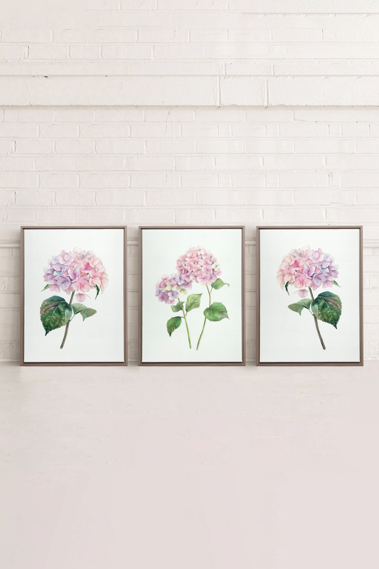 AUFBLÜHENDES TRIO (3 Werke auf gespannter Leinwand)