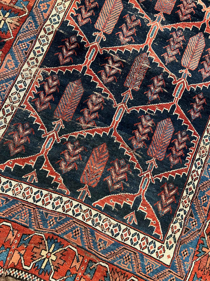 Antique Persian Afshar Rug | 7’ 4" x 5’