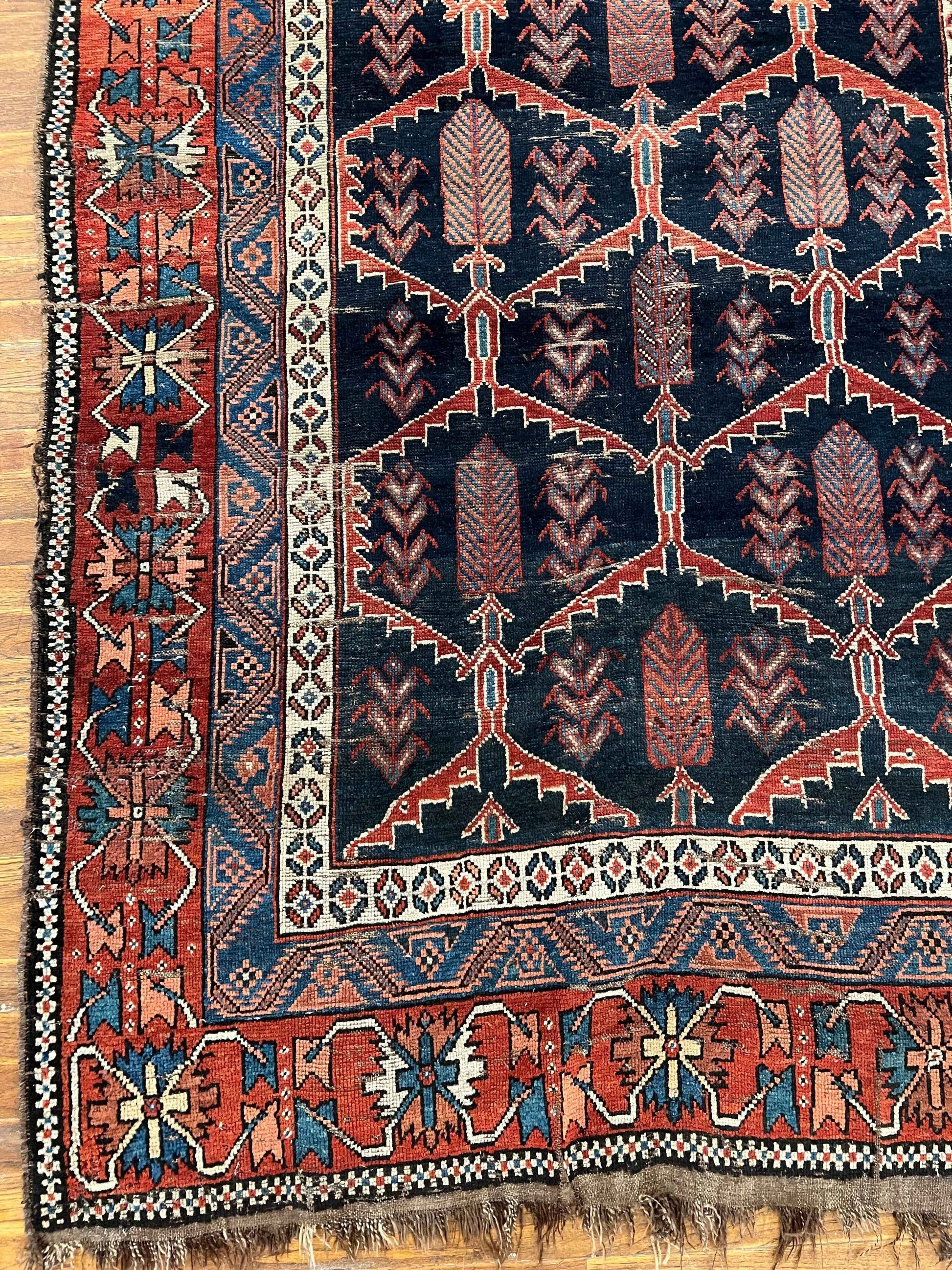 Antique Persian Afshar Rug | 7’ 4" x 5’