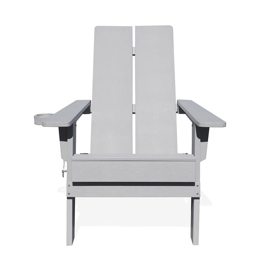 Adirondack Polymer Outdoor Folding Chair with Cupholder - AURABAGS SHOP