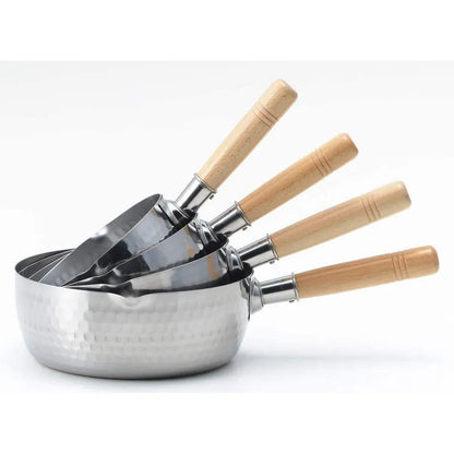 Yoshikawa Yukihira Topf 24 cm | 3,6 L Edelstahl mit Holzgriff