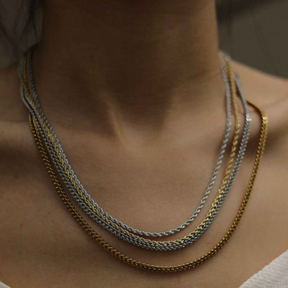 FARAH 24": Cuban Link Silver Chain Necklace