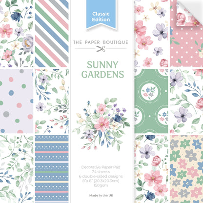 The Paper Boutique Sunny Gardens 8 in x 8 in Decorative Paper Pad
