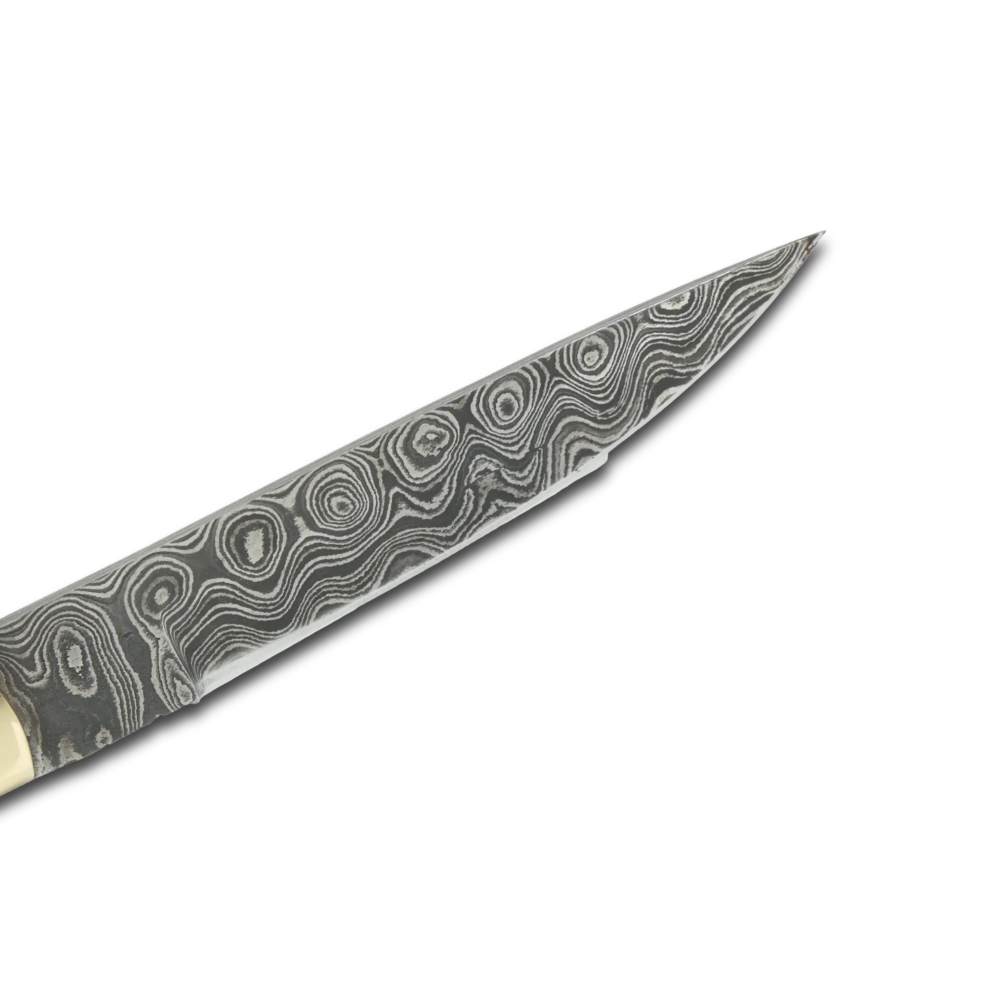 AKARI Skinner Messer 3,5 Zoll mit Hirschhorngriff und Original-Lederscheide