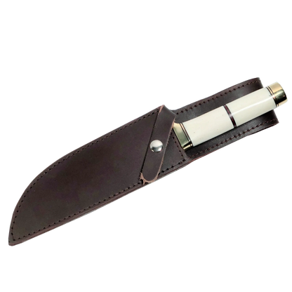 Haruto Bowie-Messer - Kamelknochengriff 7,5 Zoll mit Lederscheide