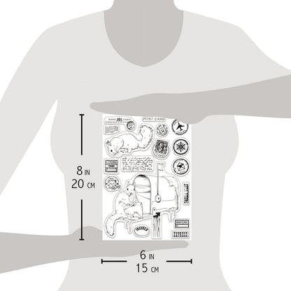 Ciao Bella Clear Stamp Set 6"x8" Mail Box