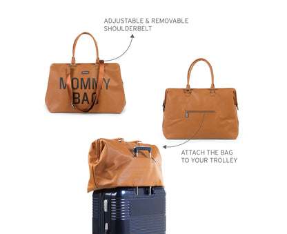 Vintage Leder-Look Braune Wickeltasche
