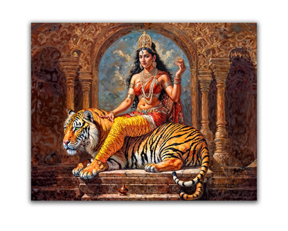 Wandkunst – Leinwandbild Parvati – Indische Kunst