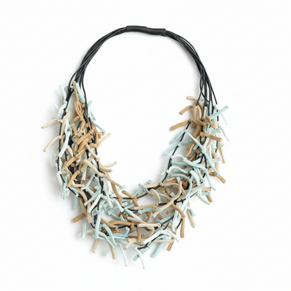 Multi Strand Fabric Necklace
