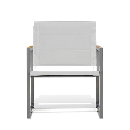 Pine Stainless Steel & Teak Outdoor Sling Chair - AURABAGS SHOP