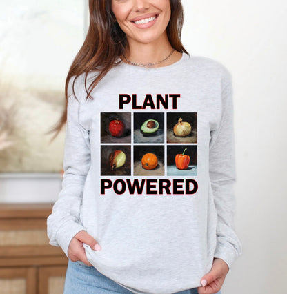 Pflanzenbasierte Langarm-T-Shirt – Bequemes Baumwoll-T-Shirt