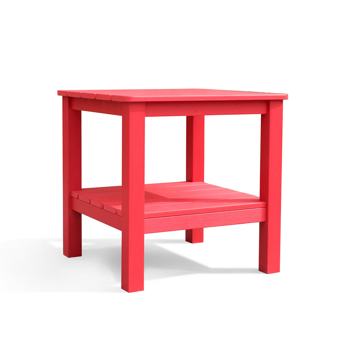 Polymer Outdoor End Table with Shelf - AURABAGS SHOP