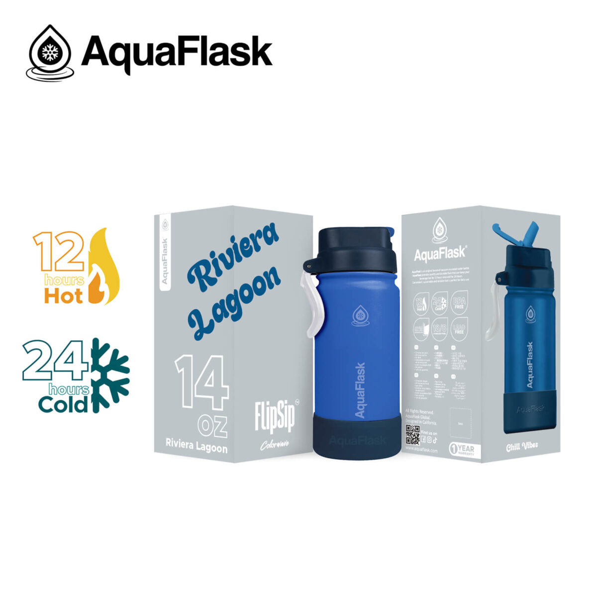 AquaFlask Kids FlipSip Trinkflaschen 414ml (14oz)
