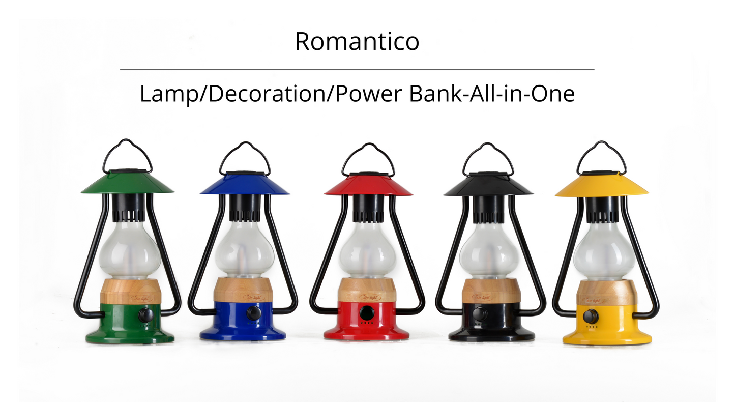 TRU De-LIGHT ROMANTICO LED All-in-One Lampe, wiederaufladbar, Bluetooth-Musiklautsprecher – FEUERROT / GELB / AQUABLAU / GRÜN / SCHWARZ