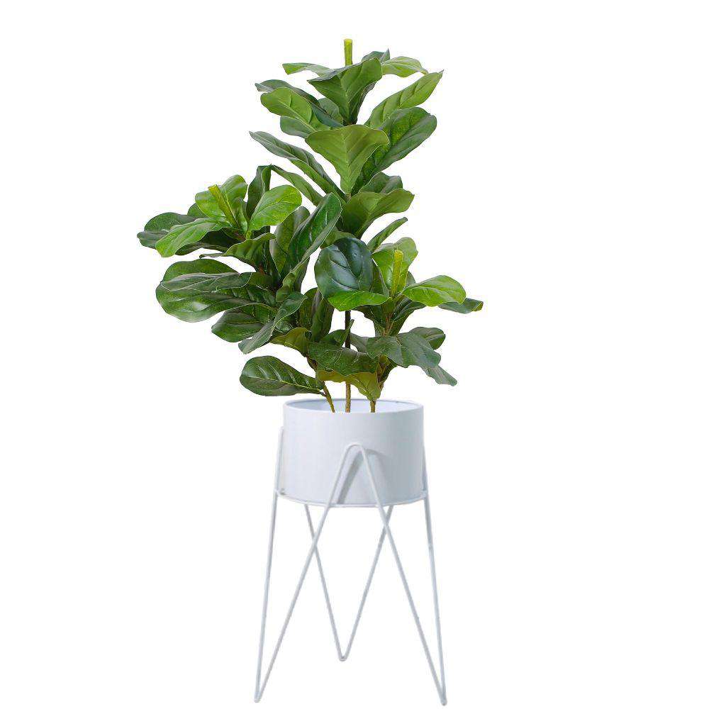Shira White Pflanzgefäß mit Haarnadelbeinen (61cm)