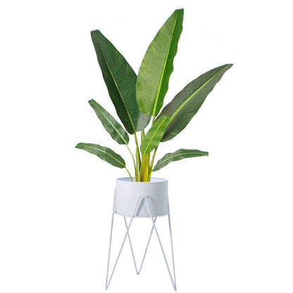 Shira White Pflanzgefäß mit Haarnadelbeinen (61cm)
