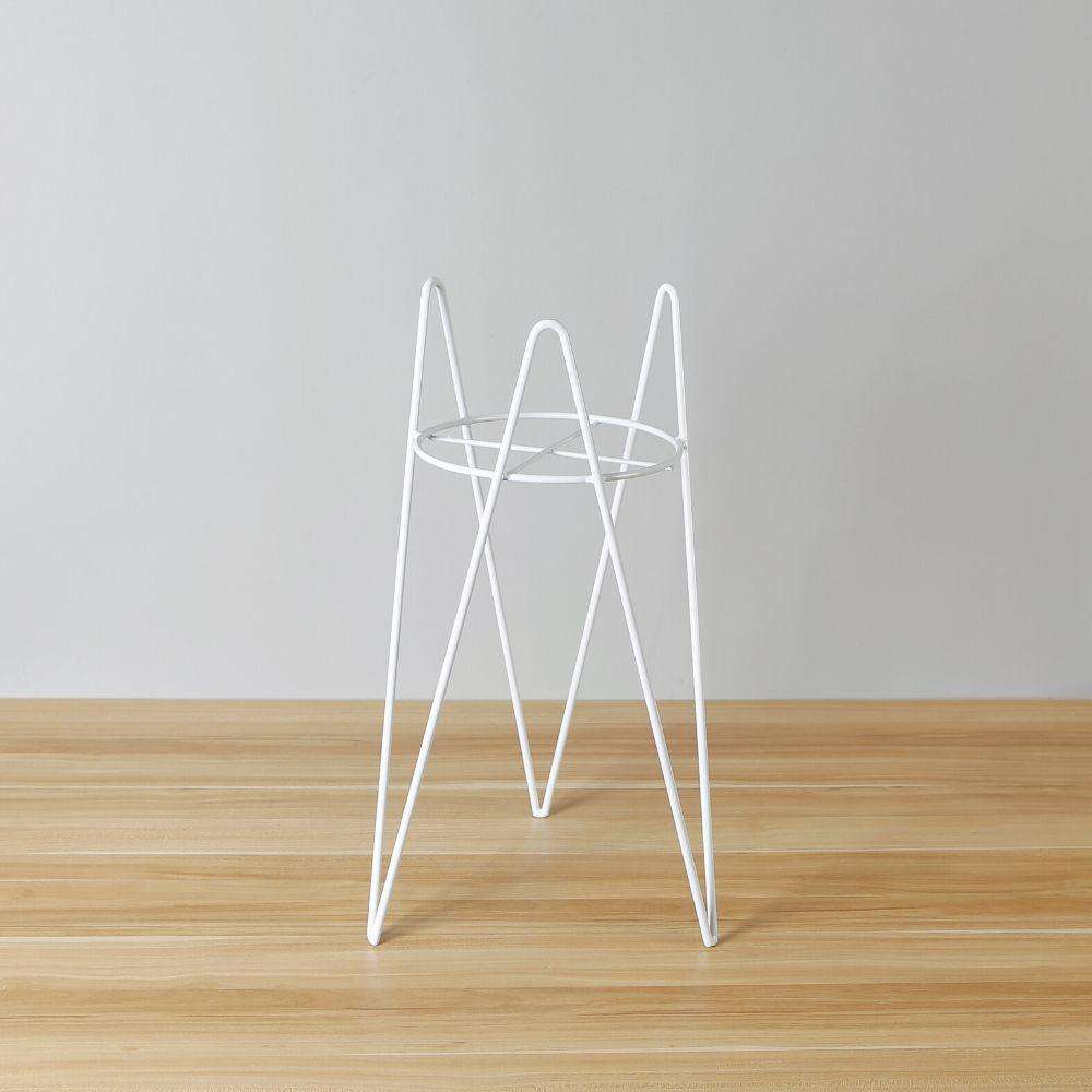 Shira White Pflanzgefäß mit Haarnadelbeinen (61cm)