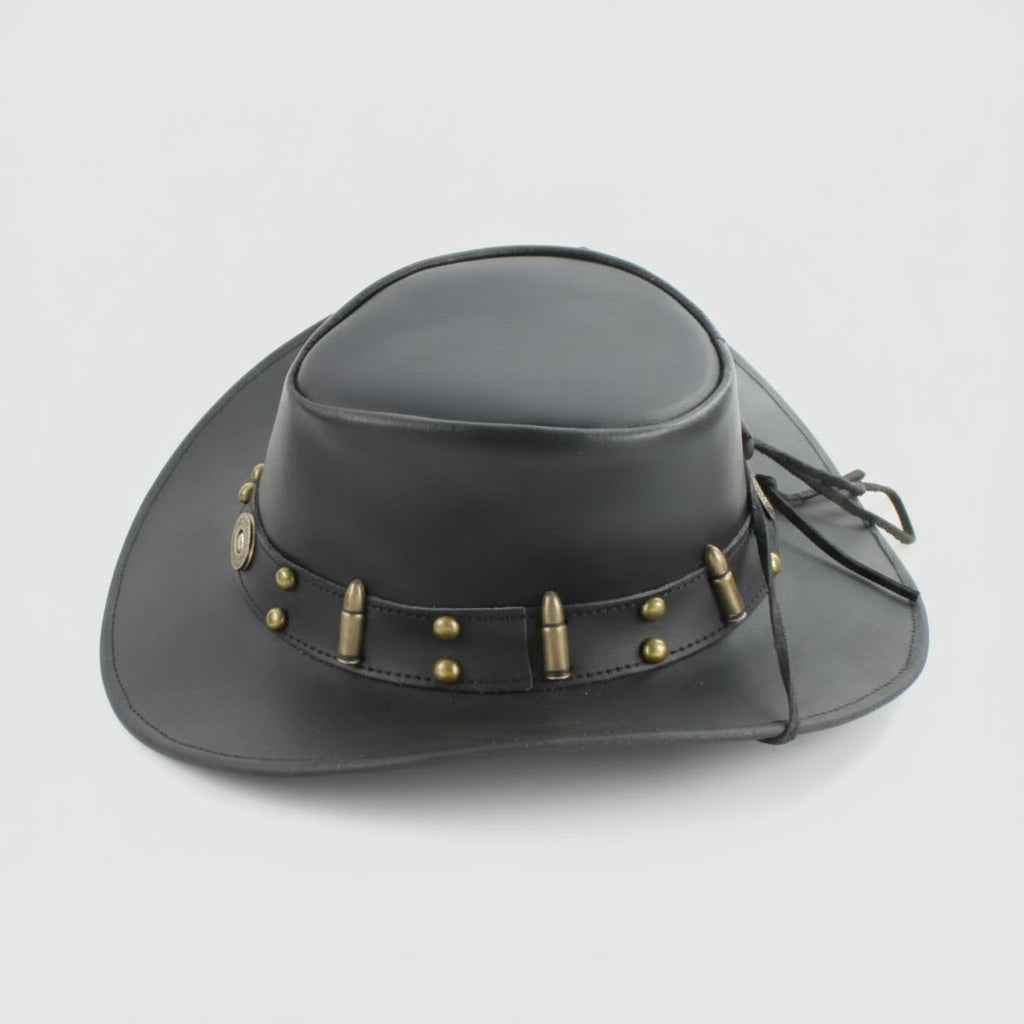Shapeable Cowboy Hat with 12 Gauge Bullet Slice & Embellishments