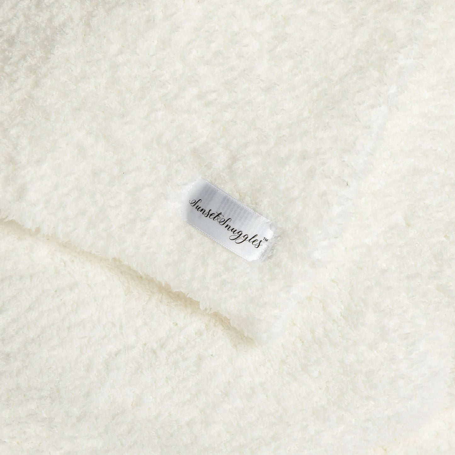 White Solid Double Layered Extended Throw