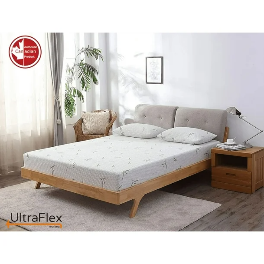 UltraFlex® SolidSleep – Kanadische Fertigung FESTE, Gel-infundierte, Wendbare Komfortmatratze mit Druckentlastung, Kühltechnologie, Bambusbezug, CertiPUR-US® zertifiziertem Schaumstoff (Hergestellt in Kanada)