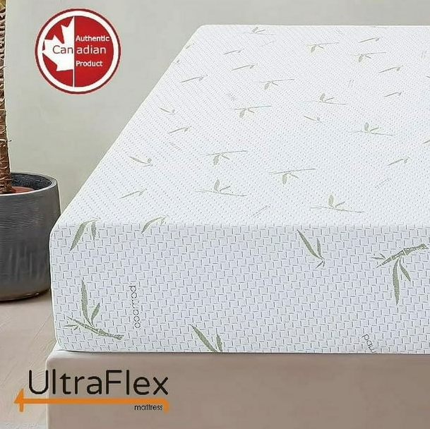 UltraFlex® SolidSleep – Kanadische Fertigung FESTE, Gel-infundierte, Wendbare Komfortmatratze mit Druckentlastung, Kühltechnologie, Bambusbezug, CertiPUR-US® zertifiziertem Schaumstoff (Hergestellt in Kanada)