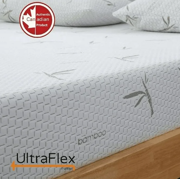 UltraFlex® SolidSleep – Kanadische Fertigung FESTE, Gel-infundierte, Wendbare Komfortmatratze mit Druckentlastung, Kühltechnologie, Bambusbezug, CertiPUR-US® zertifiziertem Schaumstoff (Hergestellt in Kanada)