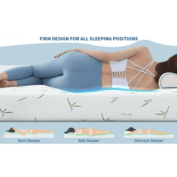 UltraFlex® SolidSleep – Kanadische Fertigung FESTE, Gel-infundierte, Wendbare Komfortmatratze mit Druckentlastung, Kühltechnologie, Bambusbezug, CertiPUR-US® zertifiziertem Schaumstoff (Hergestellt in Kanada)