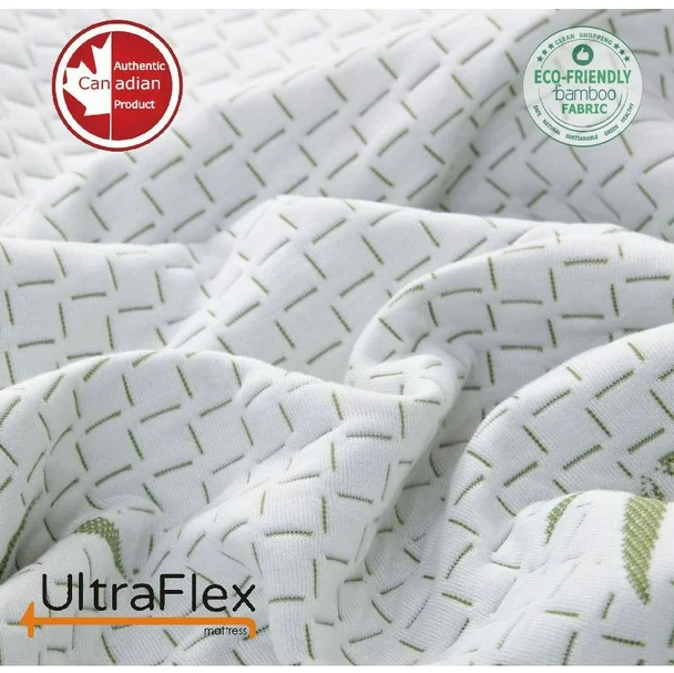 UltraFlex® SolidSleep – Kanadische Fertigung FESTE, Gel-infundierte, Wendbare Komfortmatratze mit Druckentlastung, Kühltechnologie, Bambusbezug, CertiPUR-US® zertifiziertem Schaumstoff (Hergestellt in Kanada)