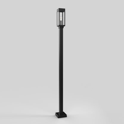 Poteau d’aluminium carré de 3’’ avec base soudée