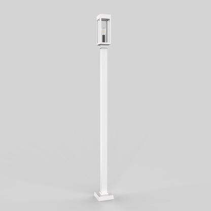 Poteau d’aluminium carré de 3’’ avec base soudée
