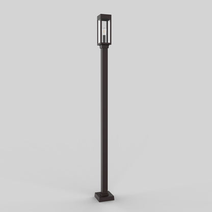 Poteau d’aluminium carré de 3’’ avec base soudée