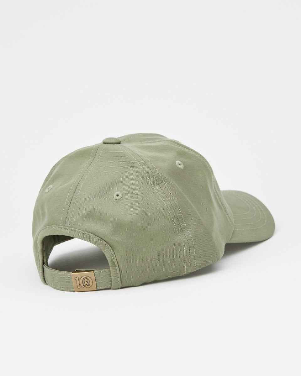Tree Embroidery Tencel Peak Hat