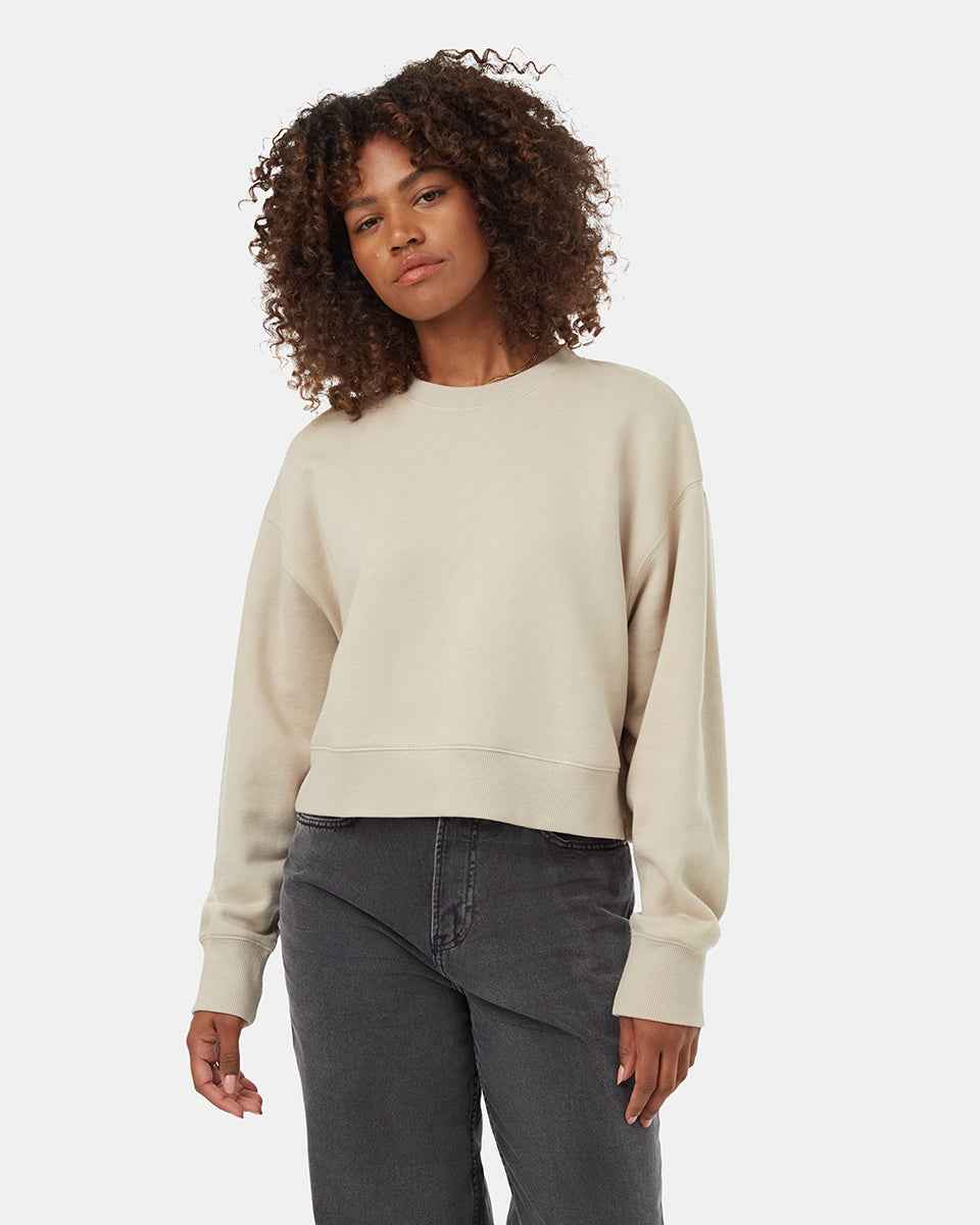 TreeFleece Oversized Cropped Crew