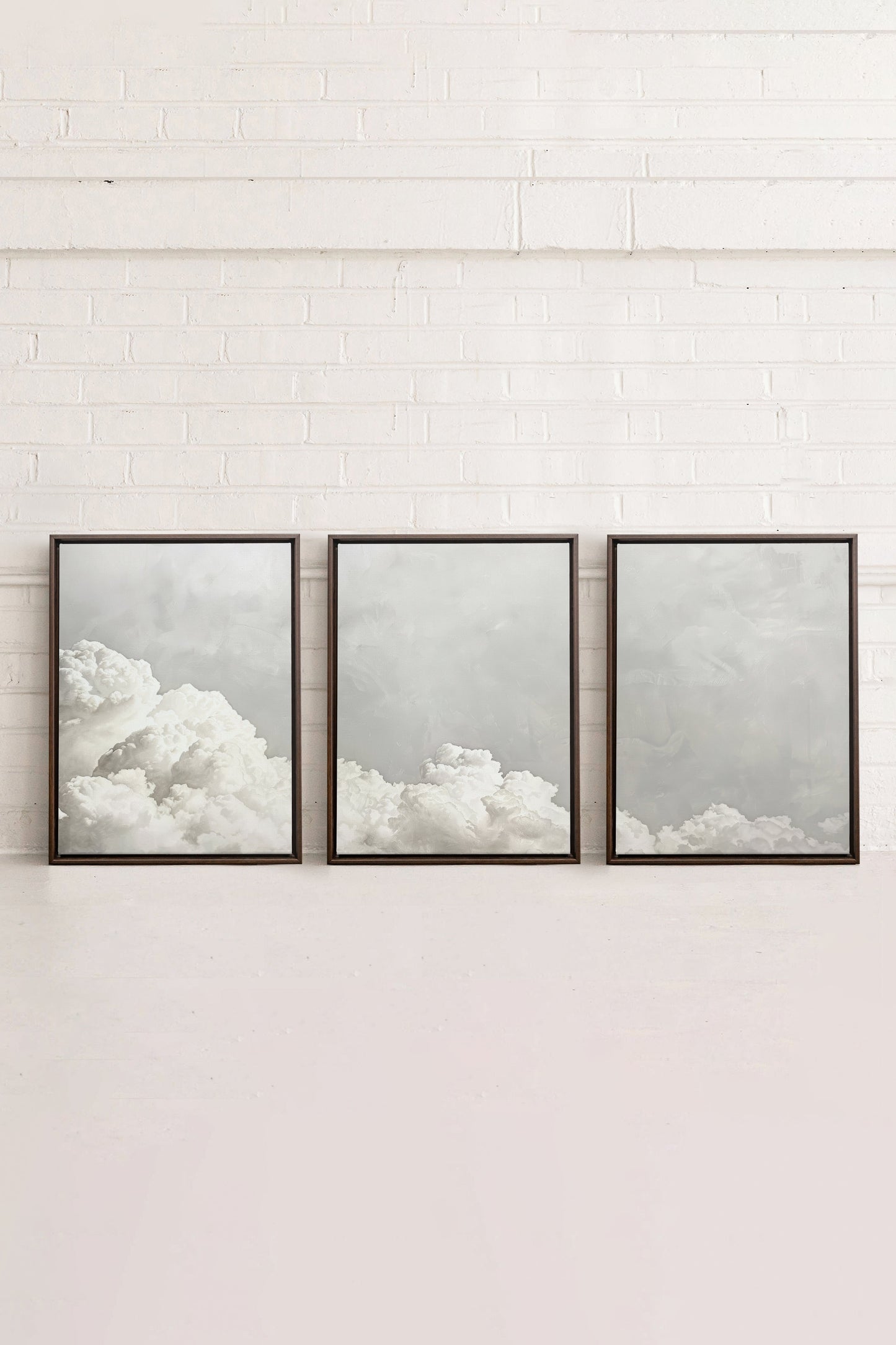 ANTIKE WOLKENLANDSCHAFT TRIO (3 Werke auf gespannter Leinwand)