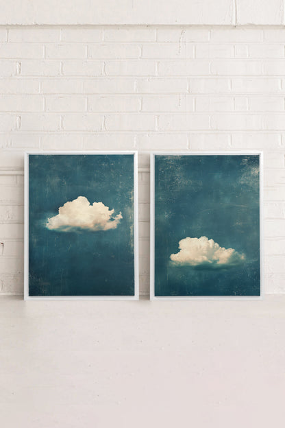 TWILIGHT BLUE SET (2 Werke auf Leinwand auf Keilrahmen)