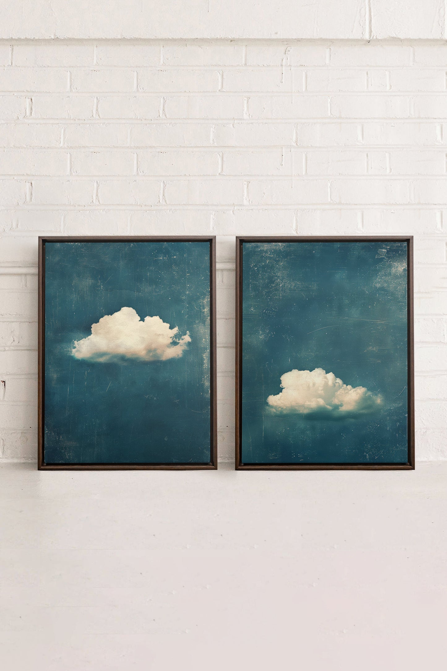 TWILIGHT BLUE SET (2 Werke auf Leinwand auf Keilrahmen)