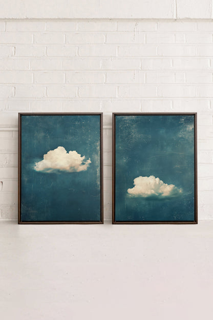 TWILIGHT BLUE SET (2 Werke auf Leinwand auf Keilrahmen)