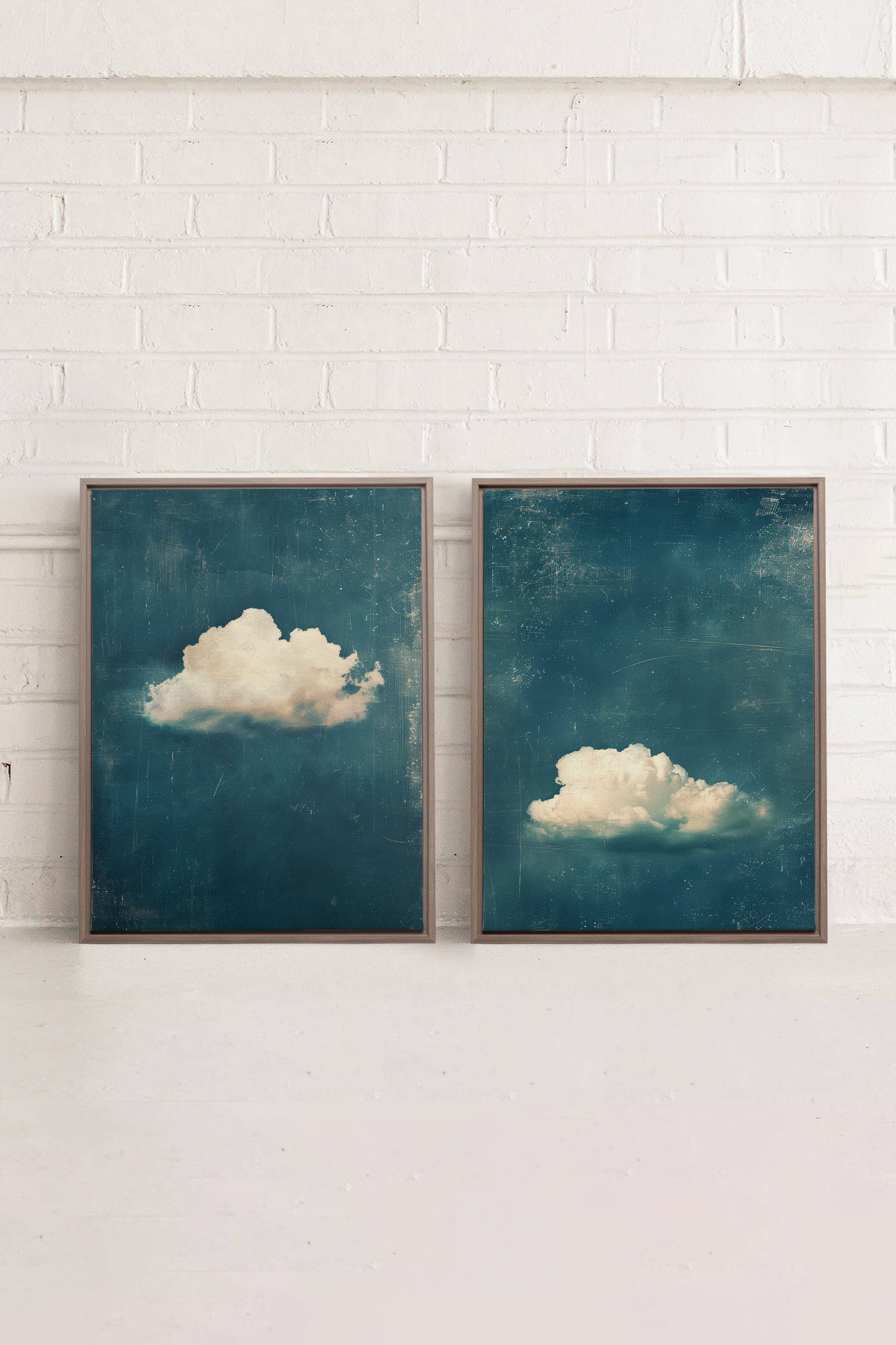 TWILIGHT BLUE SET (2 Werke auf Leinwand auf Keilrahmen)
